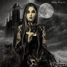 Gif animé gothique femme